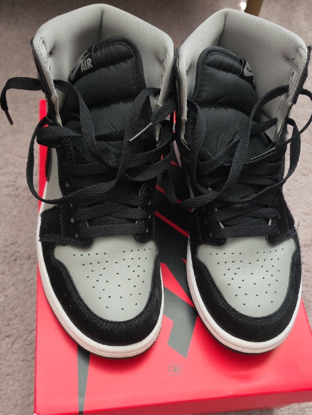 Nike High-Top Sneakers in Black and Light Gray